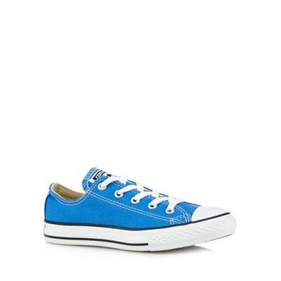Boys bright blue low top trainers